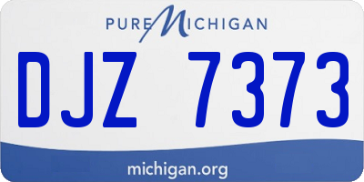 MI license plate DJZ7373