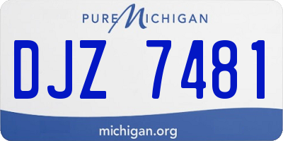 MI license plate DJZ7481