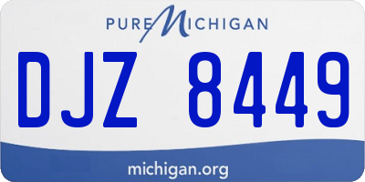 MI license plate DJZ8449