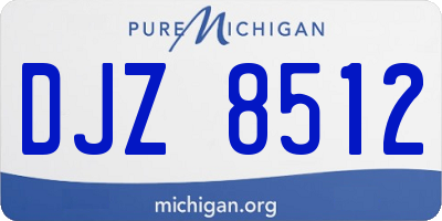 MI license plate DJZ8512