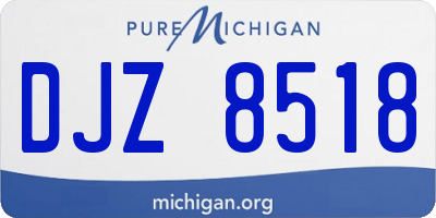 MI license plate DJZ8518