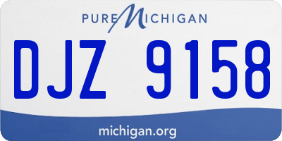MI license plate DJZ9158