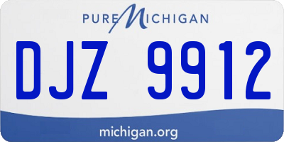 MI license plate DJZ9912
