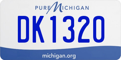 MI license plate DK1320