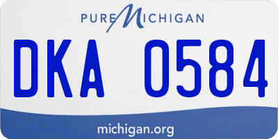 MI license plate DKA0584