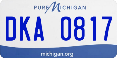 MI license plate DKA0817