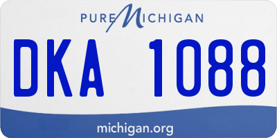 MI license plate DKA1088