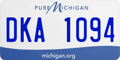 MI license plate DKA1094