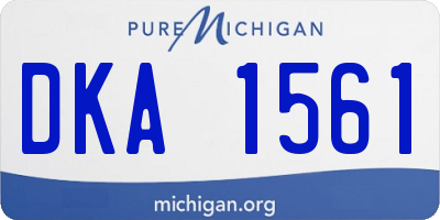 MI license plate DKA1561