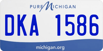 MI license plate DKA1586