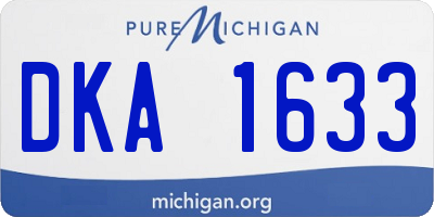 MI license plate DKA1633