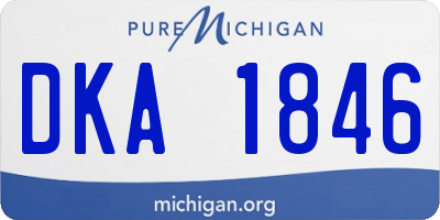 MI license plate DKA1846