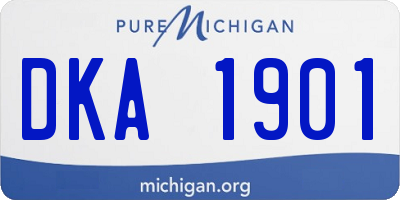 MI license plate DKA1901