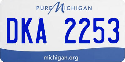 MI license plate DKA2253