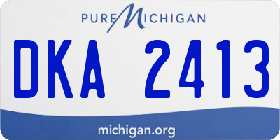 MI license plate DKA2413