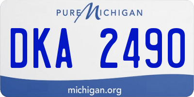 MI license plate DKA2490
