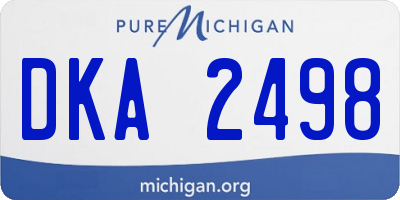 MI license plate DKA2498