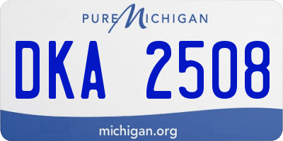 MI license plate DKA2508