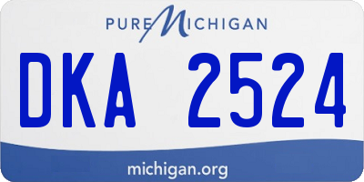 MI license plate DKA2524
