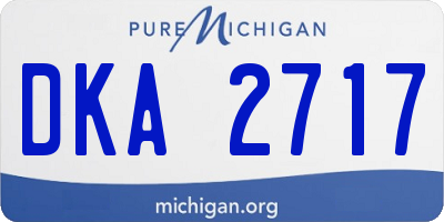 MI license plate DKA2717