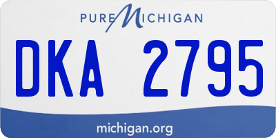MI license plate DKA2795
