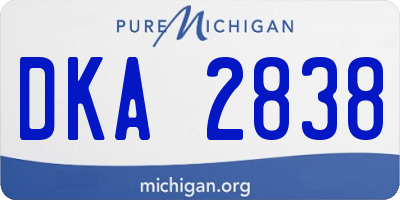 MI license plate DKA2838