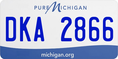 MI license plate DKA2866