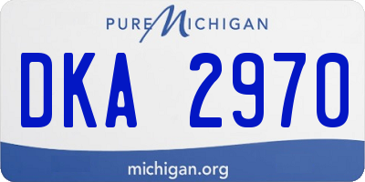 MI license plate DKA2970
