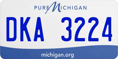 MI license plate DKA3224