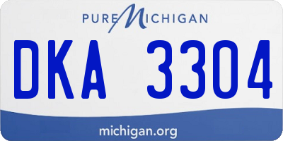 MI license plate DKA3304