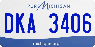 MI license plate DKA3406