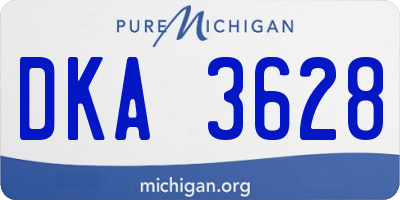 MI license plate DKA3628