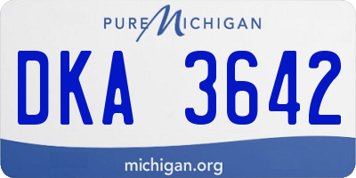 MI license plate DKA3642