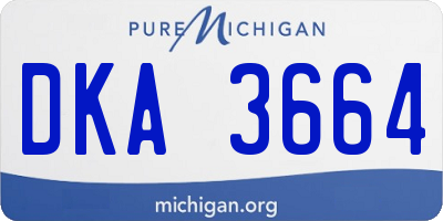MI license plate DKA3664