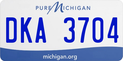 MI license plate DKA3704