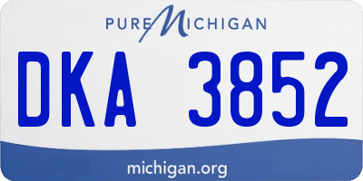 MI license plate DKA3852