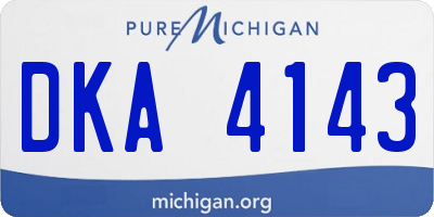 MI license plate DKA4143