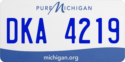 MI license plate DKA4219