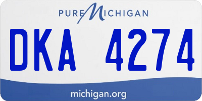MI license plate DKA4274