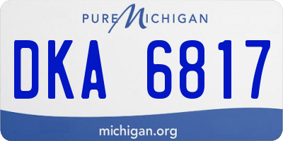 MI license plate DKA6817