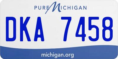 MI license plate DKA7458