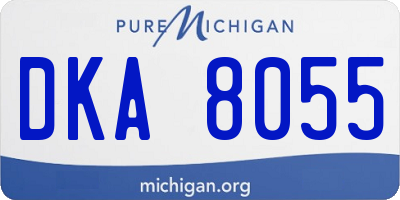 MI license plate DKA8055