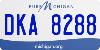 MI license plate DKA8288