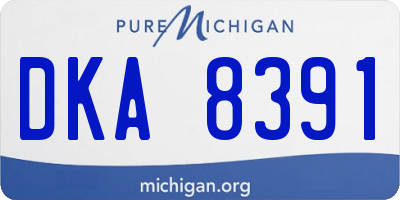 MI license plate DKA8391