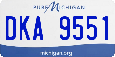 MI license plate DKA9551