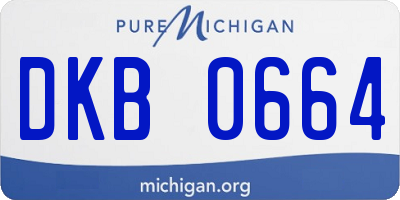 MI license plate DKB0664