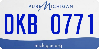 MI license plate DKB0771