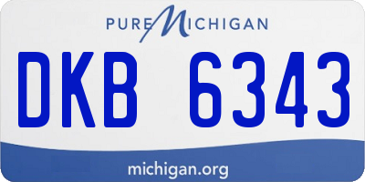 MI license plate DKB6343
