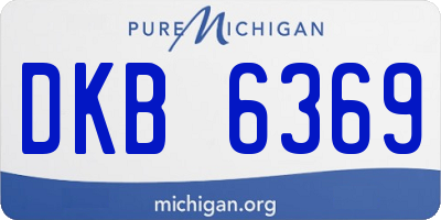 MI license plate DKB6369