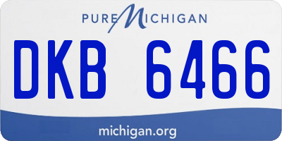 MI license plate DKB6466